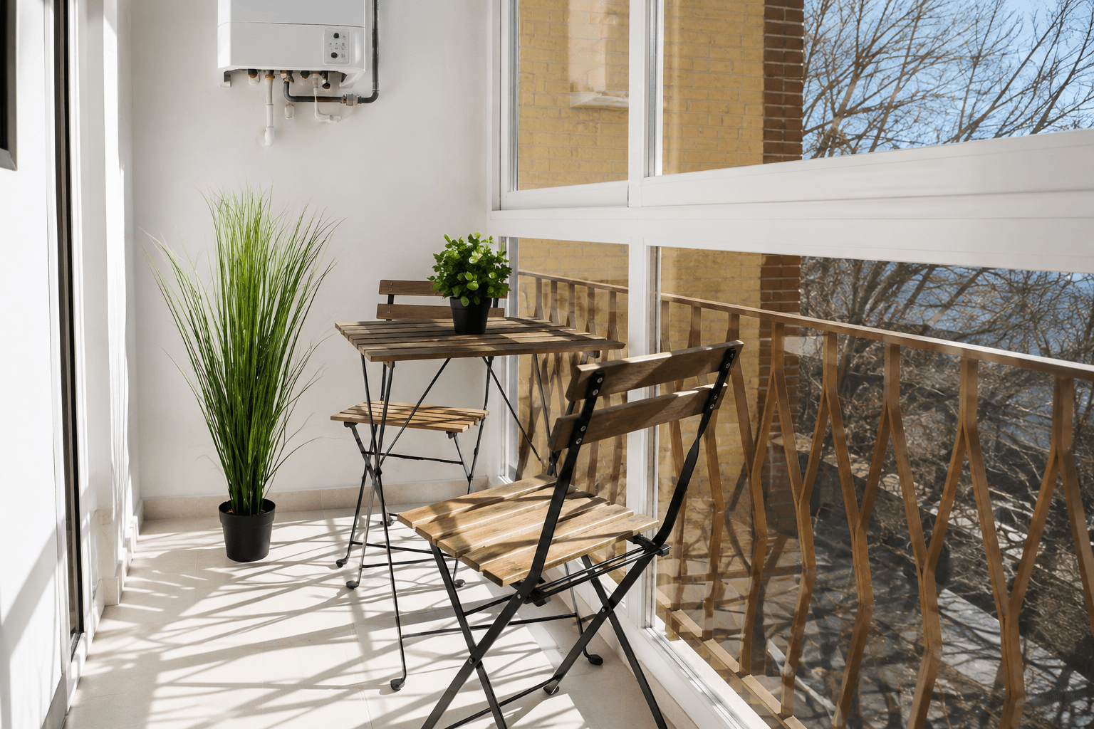 Terraza después de la reforma, cerrada e incorporada a la zona de día